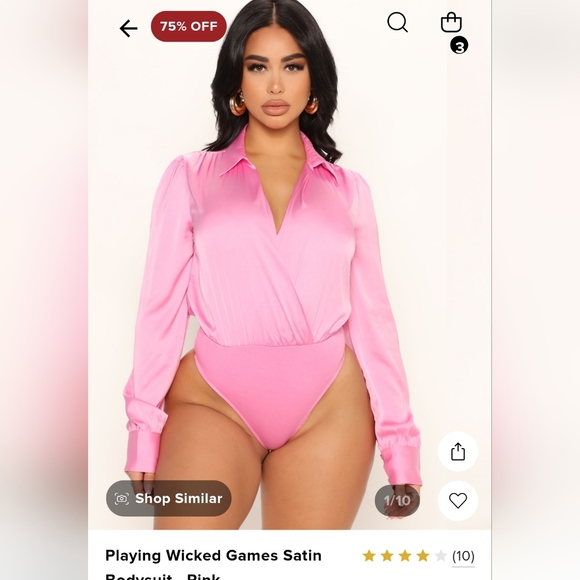 70's inspired pantsuit with pink bodysuit blouse. Only wire one to 70's party - Picture 6 of 6